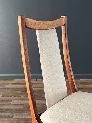 Set of 4 Mid-Century Modern Sculpted Walnut Dining Chairs, c.1960’s
