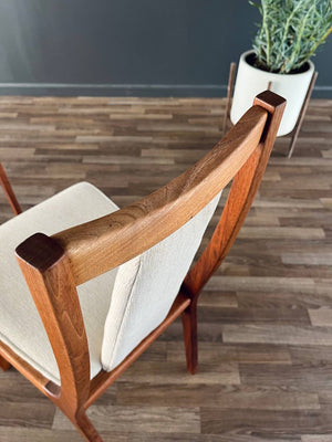 Set of 4 Mid-Century Modern Sculpted Walnut Dining Chairs, c.1960’s