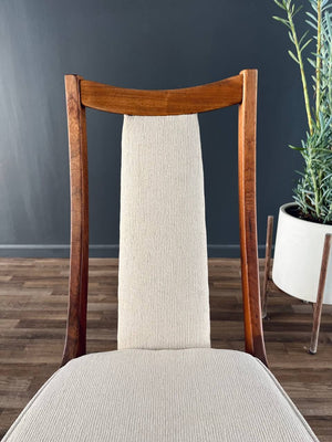Set of 4 Mid-Century Modern Sculpted Walnut Dining Chairs, c.1960’s