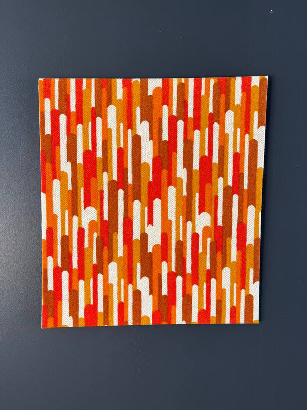 Vintage Mid-Century Modern Textile Pop Wall Art