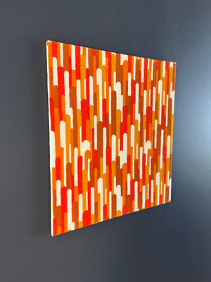 Vintage Mid-Century Modern Textile Pop Wall Art