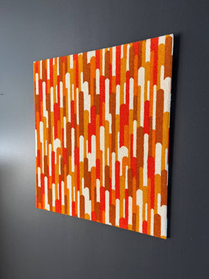 Vintage Mid-Century Modern Textile Pop Wall Art