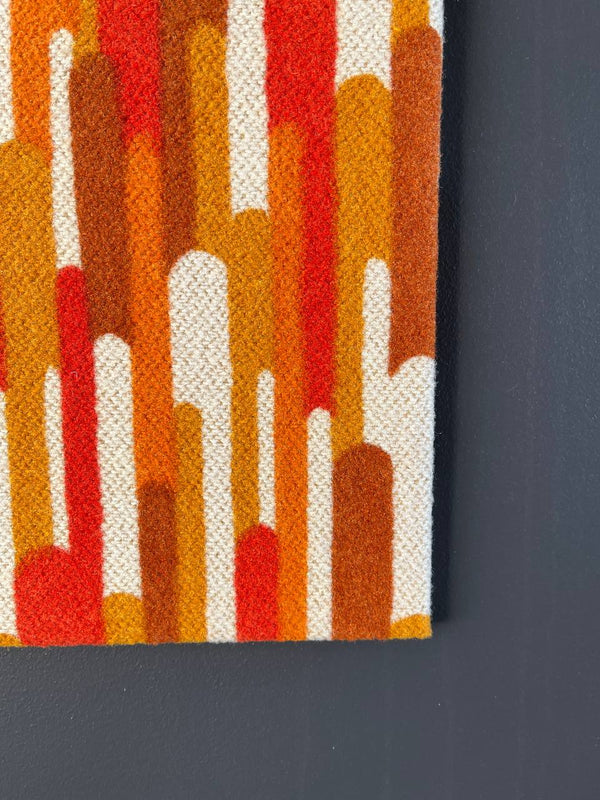 Vintage Mid-Century Modern Textile Pop Wall Art