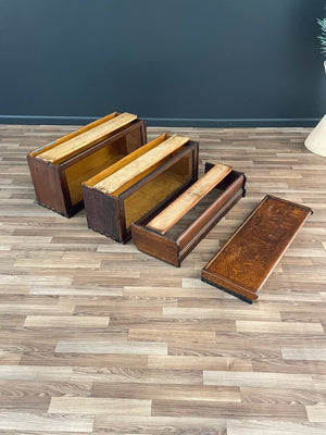 Antique Stackable Barristers Oak & Glass 2-Tier Bookcase Shelf Cabinet, c.1930’s