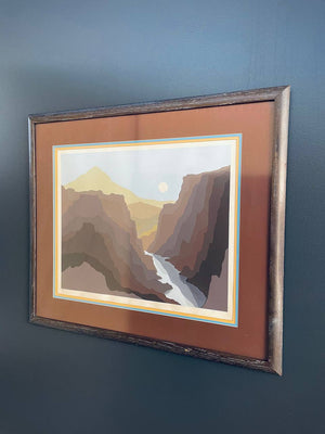 Vintage Serigraph “Rivulet” Portrait, signed Jon