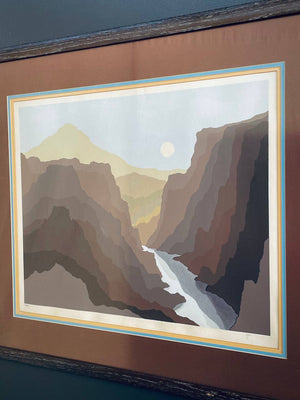 Vintage Serigraph “Rivulet” Portrait, signed Jon