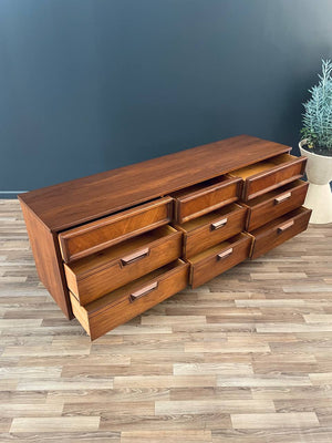 Mid-Century Modern 9-Drawer Walnut Dresser, c.1960’s