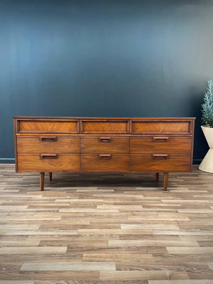 Mid-Century Modern 9-Drawer Walnut Dresser, c.1960’s