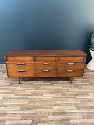 Mid-Century Modern 9-Drawer Walnut Dresser, c.1960’s
