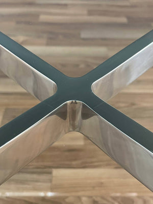 Mid-Century Modern Chrome Steel & Glass Coffee Table by Knoll