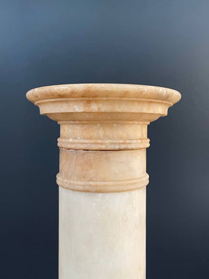 Neoclassical Column Marble Stone Pedestal Stand, c.1930’s
