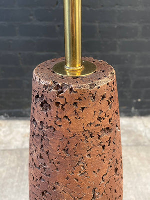 Mid-Century Modern Terracota & Brass Accent Table Lamp, c.1960’s