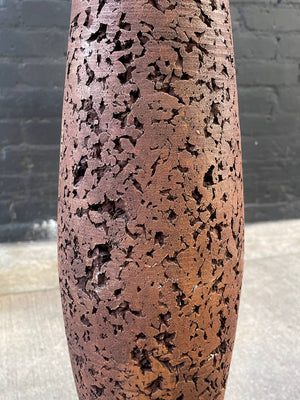 Mid-Century Modern Terracota & Brass Accent Table Lamp, c.1960’s