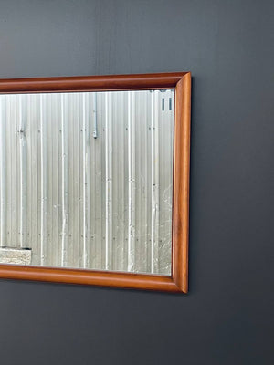 Large Mid-Century Modern Solid Cherry Mirror