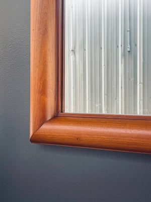 Large Mid-Century Modern Solid Cherry Mirror