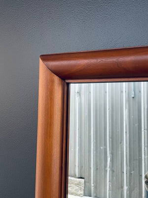 Large Mid-Century Modern Solid Cherry Mirror