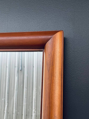 Large Mid-Century Modern Solid Cherry Mirror