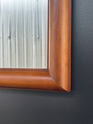 Large Mid-Century Modern Solid Cherry Mirror