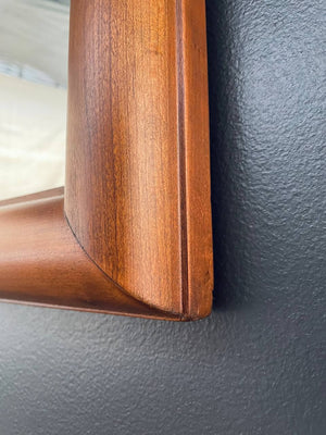 Large Mid-Century Modern Solid Cherry Mirror