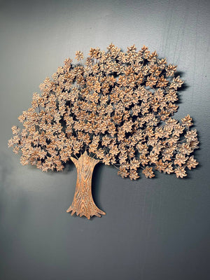 Vintage Mid-Century Modern Metal Tree Wall Art