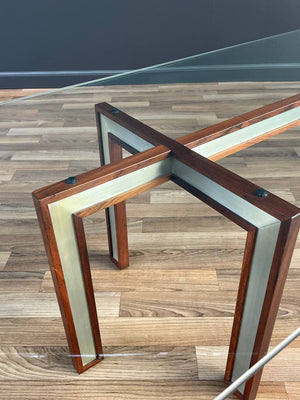 Danish Modern Rosewood & Steel Coffee Table by Henning Koch, c.1960’s