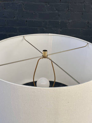 Mid-Century Modern Walnut & Brass Accent Tripod Floor Lamp, c.1960’s