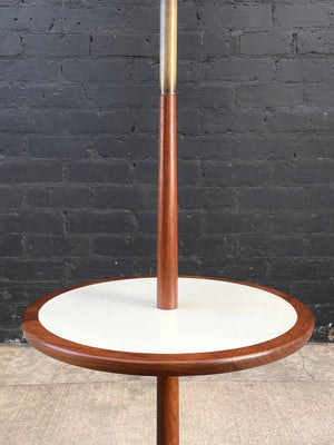 Mid-Century Modern Walnut & Brass Accent Tripod Floor Lamp, c.1960’s