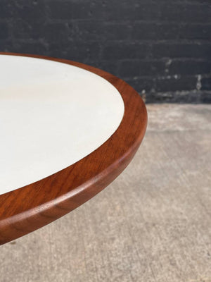 Mid-Century Modern Walnut & Brass Accent Tripod Floor Lamp, c.1960’s