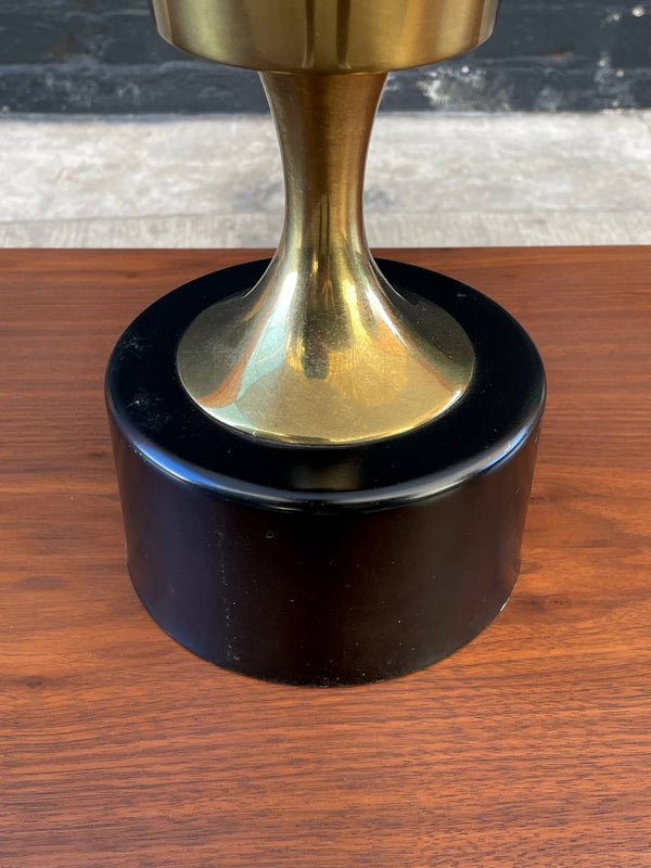 Mid-Century Modern Terracota & Brass Accent Table Lamp, c.1960’s