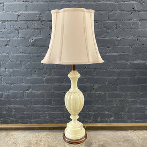 Pair of Vintage Marble Stone Table Lamps, 1960’s