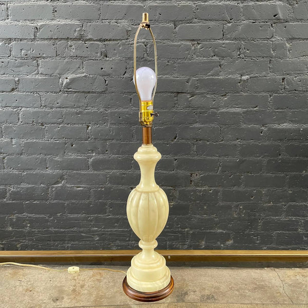Pair of Vintage Marble Stone Table Lamps, 1960’s