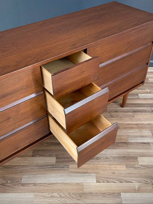 Mid-Century Modern Walnut 9-Drawer Dresser, c.1950’s