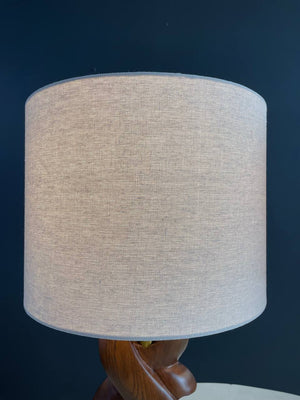 Pair of Mid-Century Modern Sculpted Walnut & Brass Table Lamps by Yasha Heifetz, c.1960’s