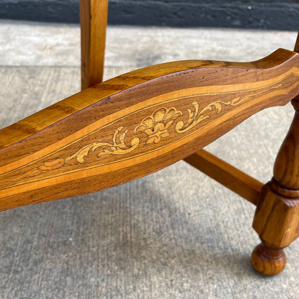 Set of 4 Italian Antique Sculpted Carved Wood Dining Chairs, c.1950’s