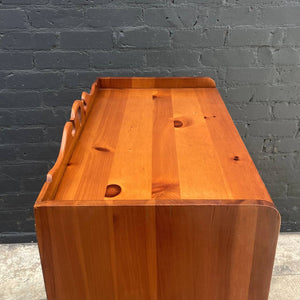 Mid-Century Modern Solid Pine Highboy Dresser, c.1960’s