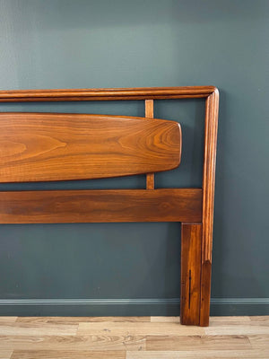 Mid-Century Modern Sculpted Walnut Headboard by Lane, c.1960’s