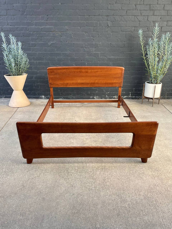 Mid-Century Modern Full-Size Bed “Dogbone” Frame by Heywood Wakefield, c.1950’s