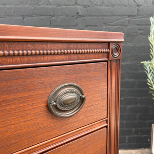 American Antique Federal Style Mahogany Highboy Dresser, c.1950’s
