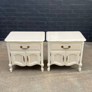 Pair of French Provincial Style Cream Painted Night Stands, c.1960’s