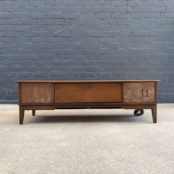 Mid-Century Modern Stereo Speaker Console Sideboard, c.1960’s