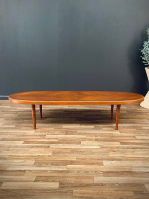 Mid-Century Modern Walnut Oval Coffee Table, c.1960’s