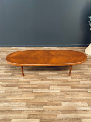 Mid-Century Modern Walnut Oval Coffee Table, c.1960’s