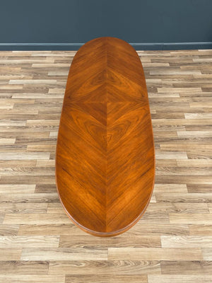 Mid-Century Modern Walnut Oval Coffee Table, c.1960’s