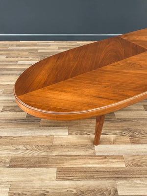 Mid-Century Modern Walnut Oval Coffee Table, c.1960’s