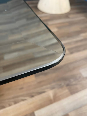 Free Form Drift Wood Side Table with Glass Top, c.1960’s
