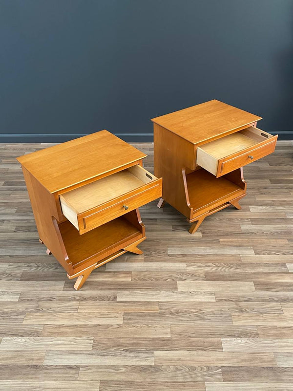 Pair of Mid-Century Modern Sculpted Night Stands, c.1960’s