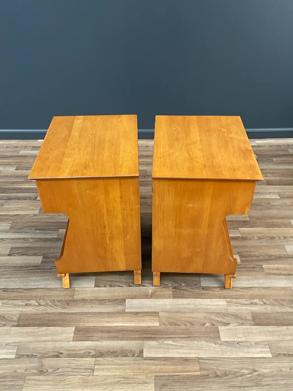 Pair of Mid-Century Modern Sculpted Night Stands, c.1960’s