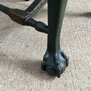 Pair of Antique Asian Style Carved Side Chairs with Claw Feet & Cane Backrest , c.1940’s