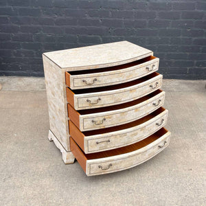 Vintage Tessellated Pedestal Drum Dresser by Maitland Smith, c.1950’s