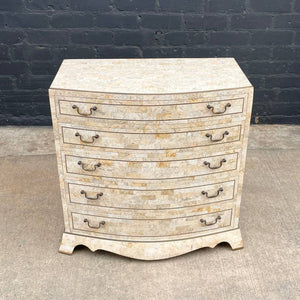 Vintage Tessellated Pedestal Drum Dresser by Maitland Smith, c.1950’s